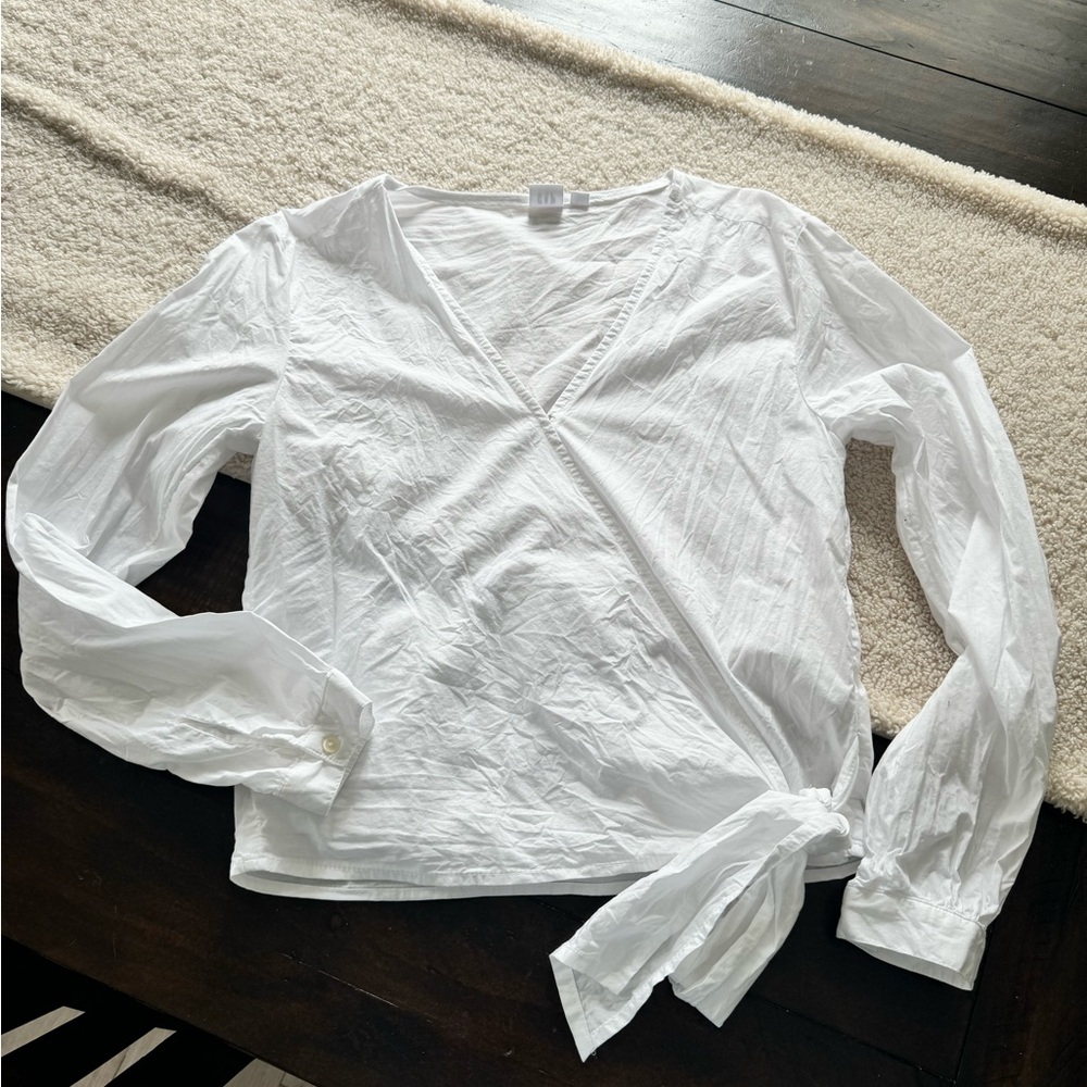 Gap linen wrap top